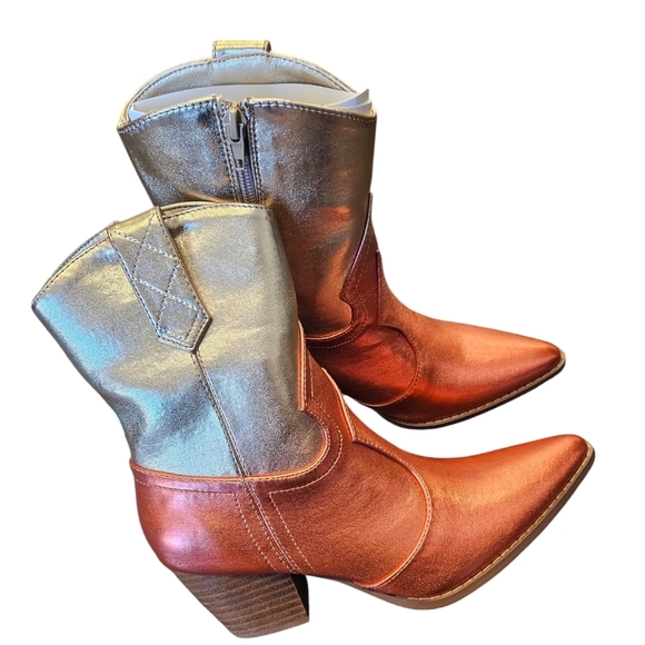 Coconuts by Matisse Bambi Gold Ombre Western Cowgirl Boots NEW - Picture 7 of 7